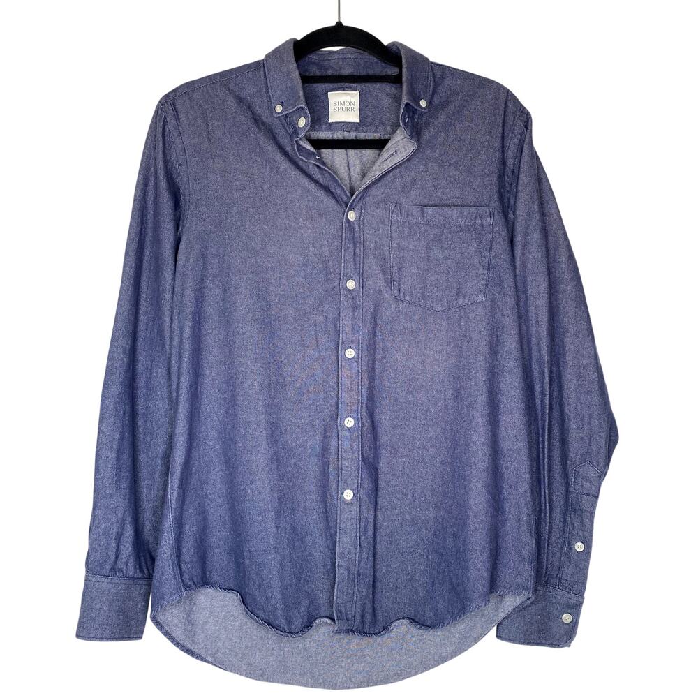 Mainline SIMON SPURR Denim 100% Cotton Button Up Shirt Size Medium